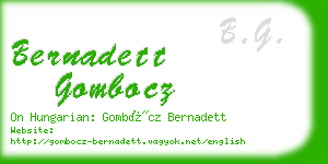 bernadett gombocz business card